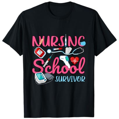 Nursing School Survivor 2027 Graduation Nurse Grad Student T-Shirt