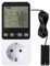 HOVCEH Digital Thermostat Steckdose, Temperaturregler Steckdose 230v mit Fühler, Feuchtigkeitsregler, Hygrostat Steckdose, Luftfeuchtigkeitsregler für Aquarium Kühler Terrarium Heizung