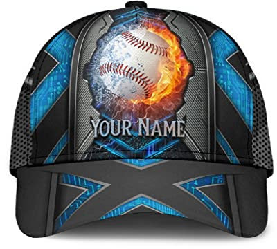 Unisex Basecap Personalisierter Feuer- Und Wasserball Papa Hüte Sport Sonnenhut Kappe Premium Army Cap Für Outdoor Sommer Frühjahr/Somme