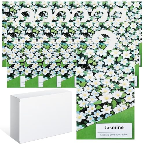 14pcs Profuma Armadio Vestiti, Profumatori Armadio e Cassetti, Profumatore Auto, Profumo Aromi Sacchetti Lavanda Profumati per Armadio Cassetti Armadietti, Scarpiera Deodorante Armadio (gelsomino)