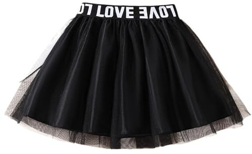 Pantalones de niña 128 San Valentín para niñas de vacaciones, fiestas, ballet, faldas, disfraz, fiesta, danza, falda para niños, pantalones cortos, Negro , 4-5 años