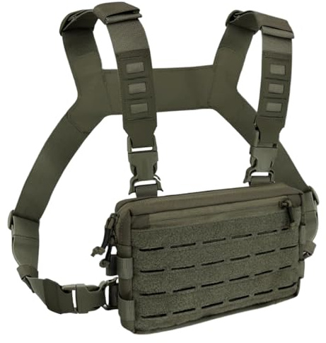 Liakyunf Bolso Pecho Hombre - Bolso Para Correr - Riñonera Chaleco para Senderismo Urbano Caza Pesca Escalada Playa Outdoor Diario Camping