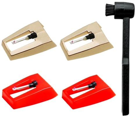 MURYE Giradischi Stili Ago Con Spazzola di Pulizia Per Giradischi Fonografo Vinili Stili Giocatore Ago Sostituzione Accessori Giradischi Partito