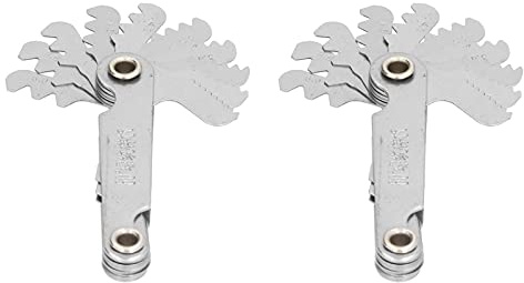 Jauge de filetage 20 lames, outil de mesure du pas de vis en acier inoxydable, métrique 60 ° industriel pour le traitement mécanique des filetages