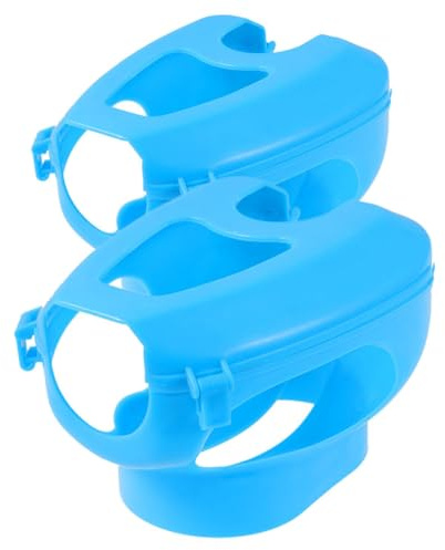 VERDANVERSE Soporte Fijo para Inyección y Alimentación de Palomas Plástico Duradero Color Azul 2 Piezas Accesorio para Jaulas de Aves Uso Veterinario y Cuidado de Aves de Corral