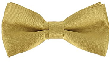 cravateSlim Noeud Papillon Garçon Doré - Noeud Papillon Enfant Garçon d'Honneur Mariage, Baptême - Collection Père et Fils, Papa et Enfant