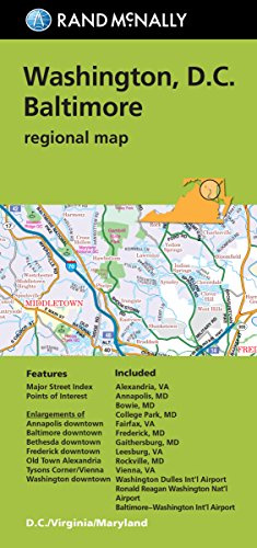 Rand McNally Folded Map: Washington, D.C. & Baltimore (Regional Map)