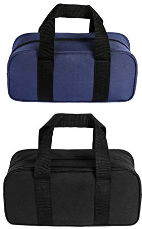 YELAIYEHAO Lot de 2 sacs à outils à ouverture large (A, noir+bleu)