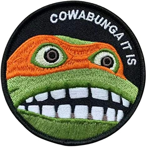 Cowabunga It is Patchch, morale lappar taktiska roliga broderade militära runda morala för arméryggsäckar växelhatt