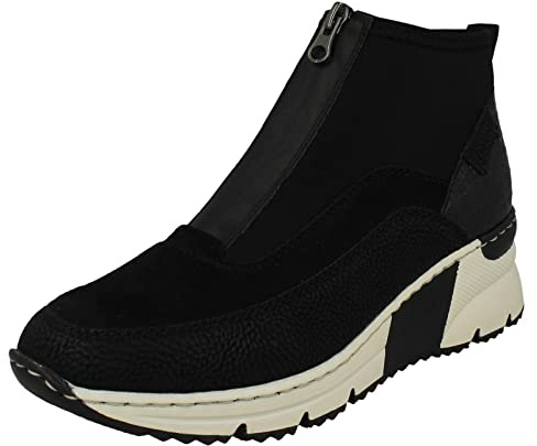 Rieker Greece Womens Ankle Boots 42 Medium Combi Noir