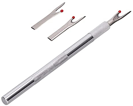 Nahttrenner, Metall-Nahttrenner-Set mit Ersatzklinge Griff aus Aluminiumlegierung Nahttrenner Stichentferner Fadenschneider Werkzeug Zum Nähen von Handarbeiten