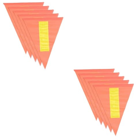 BESPORTBLE 10 Pcs Reflective Pennant Bike Trailer Car Flags Portable Flag Pole Safety Flags Dolls House Door Knobs Road Tape for Bicycle Visibility Flag Decor Child Riding Kayak Pvc