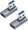 SHUBEIEUMI 2 Pièces Adaptateur USB 3.1 90 Degrés, Adaptateurs OTG d'angle USB, 90 Degrés à Angle Droit Mâle à Femelle Adaptateur, USB Coupleur pour PC, Ordinateur Portable, Téléviseur et Plus Encore