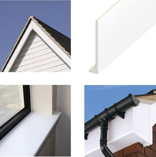 uPVC Fascia Boards Cover Capping Board White - Window Sill Cover Board - 2.5m (8ft) Length (150mm Wide)
