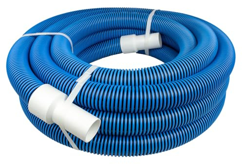 POOLMAVEN Heavy-Duty Manual Pool Vacuum Hose, 50 Ft x 1-1/2”, Kink-Free Swivel Cuff, Professional Grade Spiral-Wound Design, UV & Chemical Resistant for Inground & Above Ground Pools, Made in USA