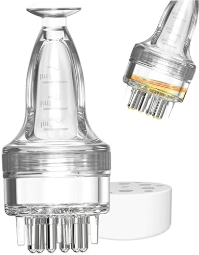 Minoxidil applikator, 3 ml inget rörigt transparent hårolja applikator med kam bärbar hårbotten för hemresor