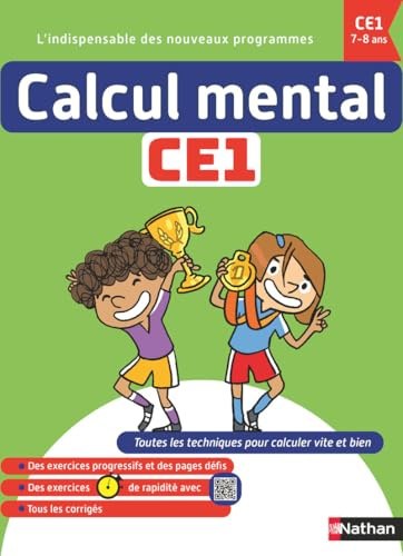 Calcul Mental CE1 - 7-8 ans - Cahier d'exercices progressifs avec additions et soustractions