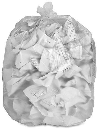 200 Heavy Duty Clear Recycling Bags / Sacks / Refuse / Rubbish - 160 Gauge by Venus