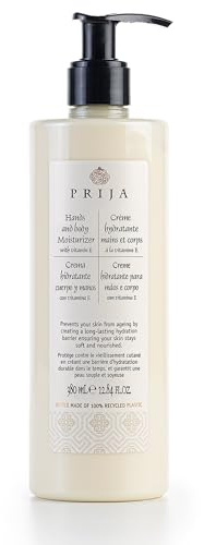 Prija Hands and Body Moisturiser with Vitamin E Vegan Friendly 380ml | Hydrates and Protects the Skin with Vitamin E. Helps Protect from Ageing by Creating Long Lasting Hydration.