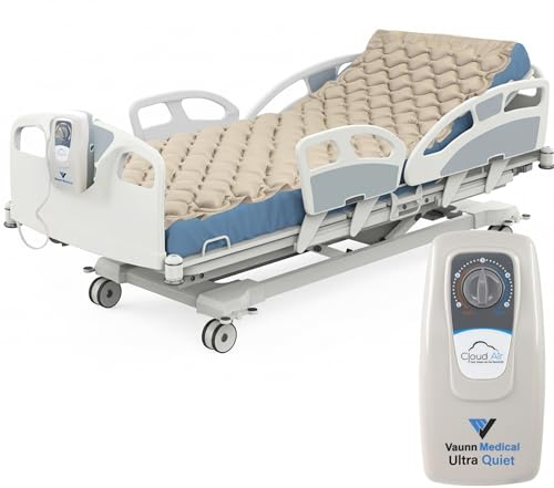 Vaunn Medical Cloud Air Whisper Quiet Alternating Air Pressure Mattress Topper with Pump Twin Size 36 x 78 x 3