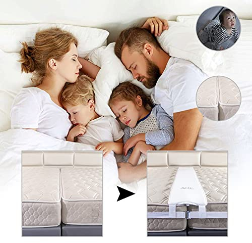 Generic Bed Bridge Connector Twin to King Converter Kit, 25D Memory Foam Bed Gap Filler, Adjustable Mattress Connector for Extra Wide Beds, Great for Guest and Family Rooms, Non-Slip Design