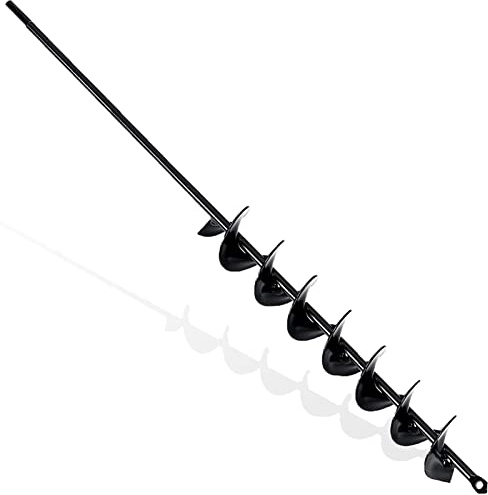 TCBWFY 2x32 Inch Auger Drill Bit for Planting - Long Handle Easy Planter Garden Auger - Bulb & Bedding Plant Augers - Post Hole Digger for 3/8”Hex Drive