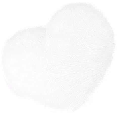 HOMSFOU Kissen in Herzform Weihnachtsdeko Wohnkultur Badezimmerdekorationen Bettkissen Rückenkissen Hochzeitsdeko Herzförmiges Wurfkissen Herz Kissen Weiß Plüsch Kind Sofa Kopfkissen