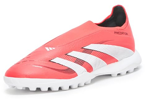 Adidas Unisex League Laceless Turf Soccer, Lucid Red/White/Black, 8