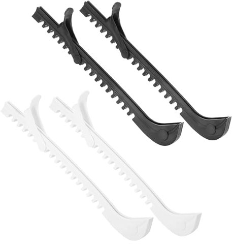 JIZZU Kufenschoner Schlittschuhe, 2 Paar Verstellbarer Kufenschoner Eishockey, Eiskunstlauf Kufenschoner, Schoner für Schlittschuhkufen, Kufenschutz für Kinder Erwachsener Universal