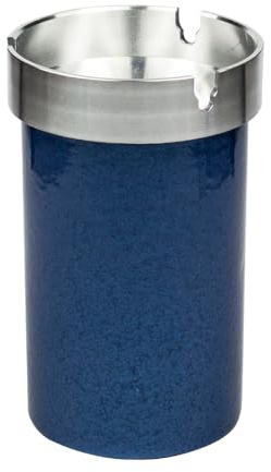 Aluminum Car Ashtray Smellproof for Cup Holder,Portable Auto Ashtray Smokeless Car Accessories for Home Office (Blue)