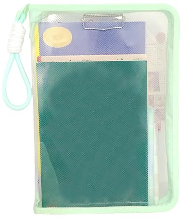 Yulokdwi Pochette transparente A4 pour dossiers - Pochettes à documents étanches,Grand Format Organisation Bureau Fournitures de Stockage