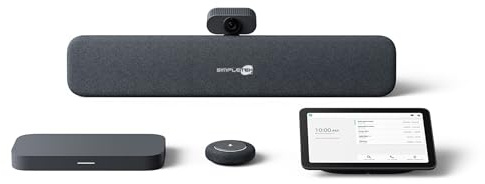 SIMPLETEK - AI Video Conference System | i7, Smart Camera 4K, Soundbar 20W, Touch Controller | PoE | 6-10 People (Refurbished)