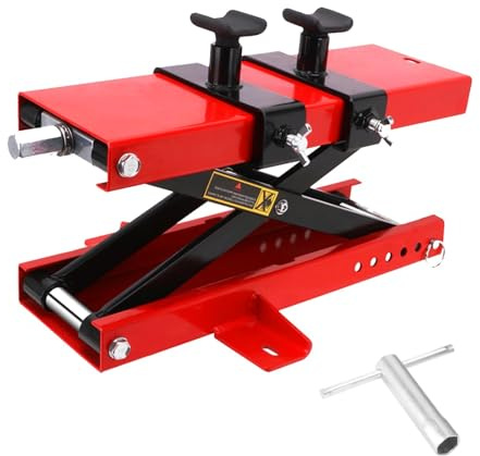 Elevador De Tijera For Motocicletas, Gato For Motocicletas, Capacidad De 1,100 Libras, Con Plataforma De Goma, Elevador For Bicicletas Y Motocicletas