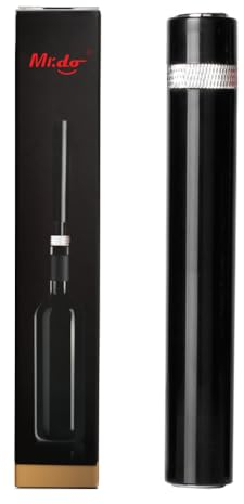 Mr.do Sacacorchos Abrebotellas Vino Portátil Bolsillo Bomba de Aire Plata