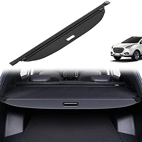für Hyundai IX35 2010-2017 Auto Laderaumabdeckung Kofferraum Schutz Abdeckung Cargo Cover Einziehbar Rollo Kofferraum Abdeckung Ablagen Auto ZubehöR Schwarz