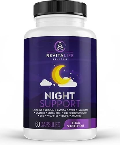 Revitalife Sleep Supplement | 60 Vegan Capsules | Award Winning Natural Herbal Sleep Aid | Apigenin, Lemon Balm, L-Theanine, Magnesium, Zinc, Vitamin B, Passion Flower, Montmorency Cherry, Amla Fruit