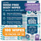 XL Rinse-Free Thick Body Wipes - 100 wipes (10 Packs) - Extra Large Body Wipes For Adults - 7” x 11” Each Wipe - Disposable Washcloths For Bathing, Elderly, Bedridden, Gym & Travel - No Rinse Needed