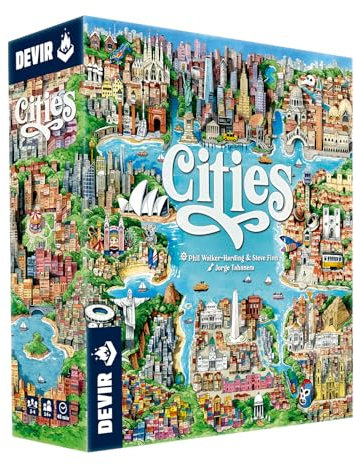 Devir - Cities, Juego de Mesa, Divertido e Interesante, con Amigos, Edad +10 (BGCITEN)