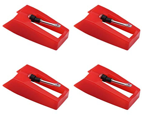 Skivspelarnålar, Tydligare Ljud, Ruby Skivspelare Stylus Nålbyte ABS-spets, Användbar, Ekonomisk (4pcs)