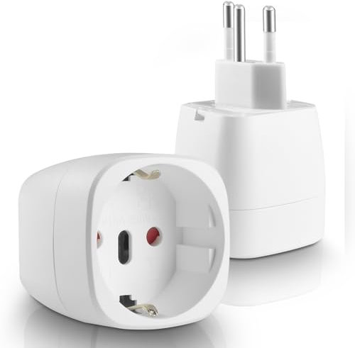 2adattatore Svizzero Germania, adattatore da viaggio Svizzero, presa elettrica tipo J per Maldive, Ruanda, Liechtenstein