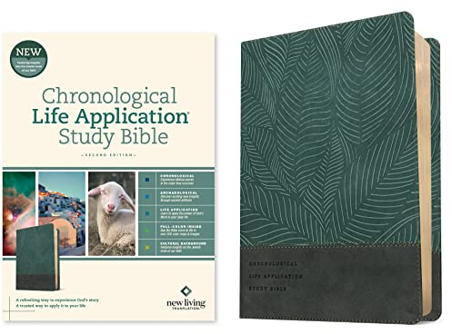 NLT Chronological Life Application Study Bible, Second Edition (Leatherlike, Slate Blue Leaf): New Living Translation, Chronological Life Application ... Archaeological, Cultural Background