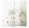 Feeby Paravent Löwenzahn Natur 145x150 cm 4 Teilig Modern Design einseitig Raumteiler Wandschirme Foto Trennwand Raumtrenner Sichtschutz Spanische Wand auf Leinwand Bedruckt Pflanzen Weiß
