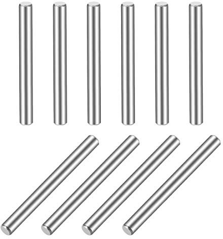 sourcing map 5 x 70mm(Approx 13/64) Dowel Pin 304 Stainless Steel Wood Bunk Bed Dowel Pins Shelf Pegs Support Shelves 10Pcs