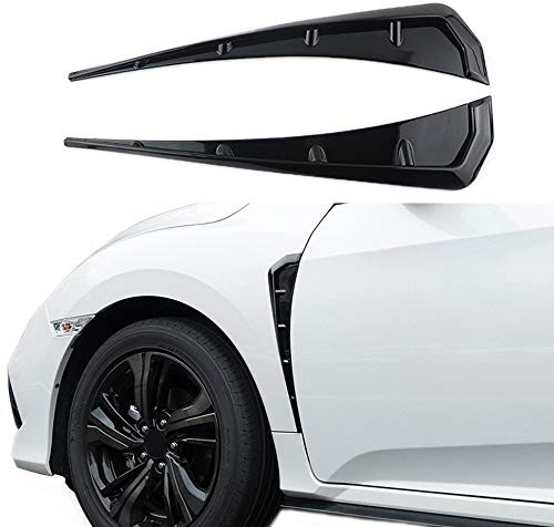 Car Fender Side Vents ABS Compatible Fender Stickers Decorative Air Flow Intake Hole Grille Spoiler Auto Exterior Accessories