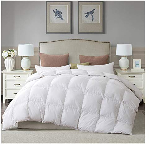 Duck Feather Down Duvet KING Quilt 13.5 Tog Luxury Comforter Deluxe Duvet, Best Hotel Quality, Super Soft, Warm and Cosy, Anti Allergy, Computer Quilted Construction, Self piping