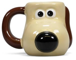 Half Moon Bay Gromit Espresso Mug | Wallace and Gromit Mug | Ceramic Coffee Mug | 3D Shaped Coffee Cup & Tea Mug | Mini Mug | Novelty Mug Espresso Mug | Wallace and Gromit Gifts |