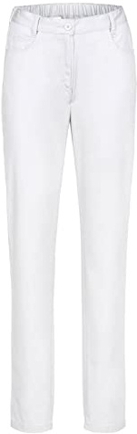GREIFF Damen Hose RF Regular Fit - 5 Pocket - Schnitt - Gummibund hinten, Weiß, Größe 38