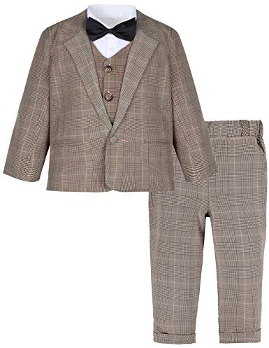 mintgreen Barn Pojke Formellt Bröllop Klänningar Dop Smoking Blazer Kläder 5 st Set