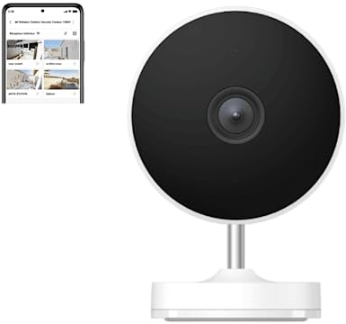 Xiaomi Outdoor Camera AW200 Bianco, Visione Notturna a Colore, Resistenza all'acqua e alla polvere, Rilevamento di movimenti, Altoparlante Fino a 5 metri