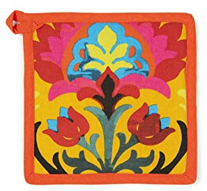 Excelsa New Delhi Presina da Cucina, Cm. 20 x 20, Fodera 100% Cotone, Imbottitura in Poliestere